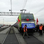 Mortara primo treno merci Italia Cina 29 11 17