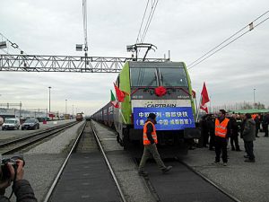 Mortara primo treno merci Italia Cina 29 11 17