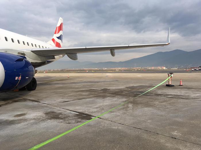 Aeroporto Vespucci un aereo parcheggiato