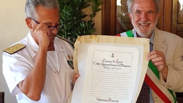 Leni : Cittadinanza Onoraria al Comandante Generale del Corpo delle Capitanerie di porto – Guardia Costiera, Ammiraglio Ispettore Capo Giovanni Pettorino