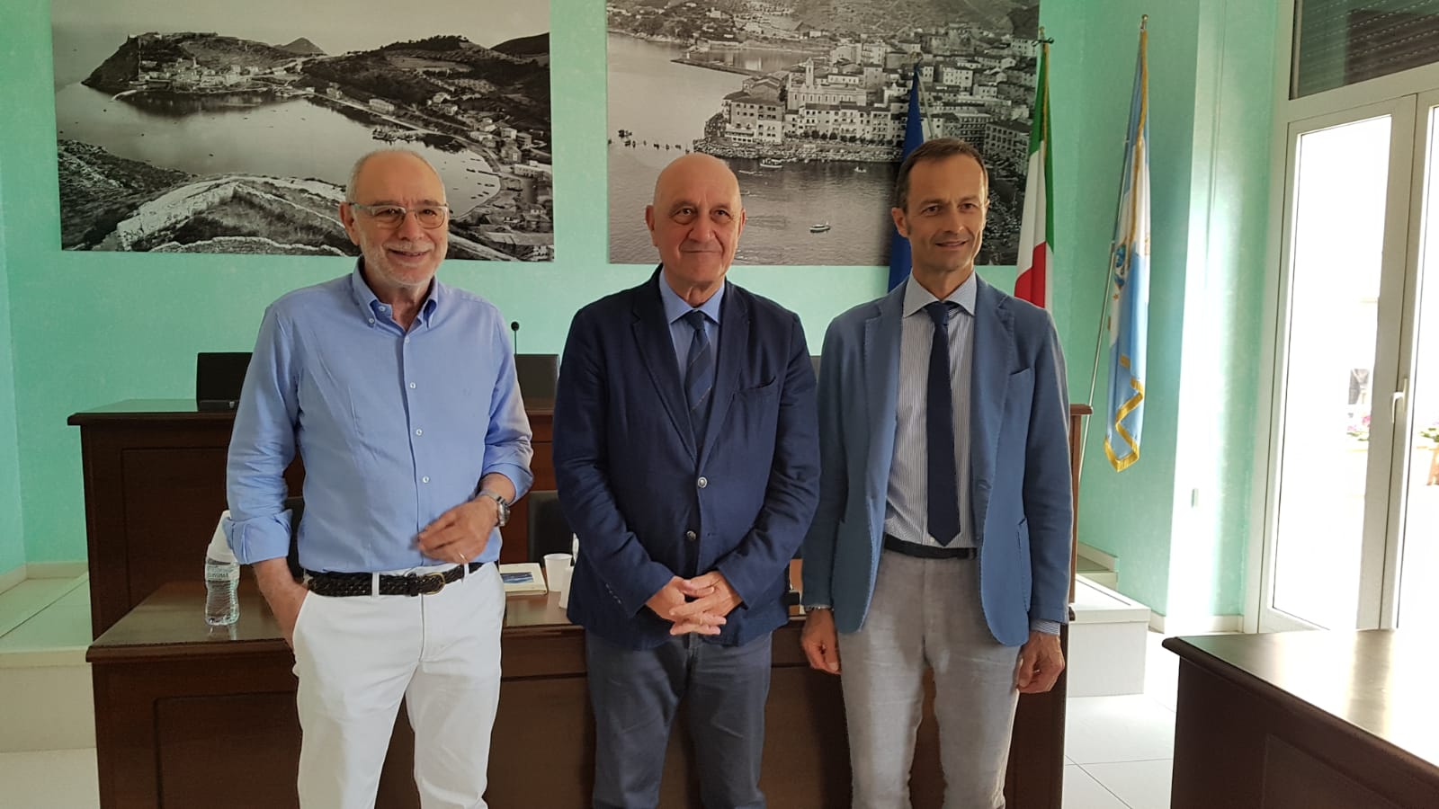 Economia del mare, rapporto CCIAA 2019, nella foto Schiano, Borghini e Breda