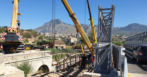 Termini Imerese: Ponte S. Leonardo prosegue ricostruzione, una fase di lavori