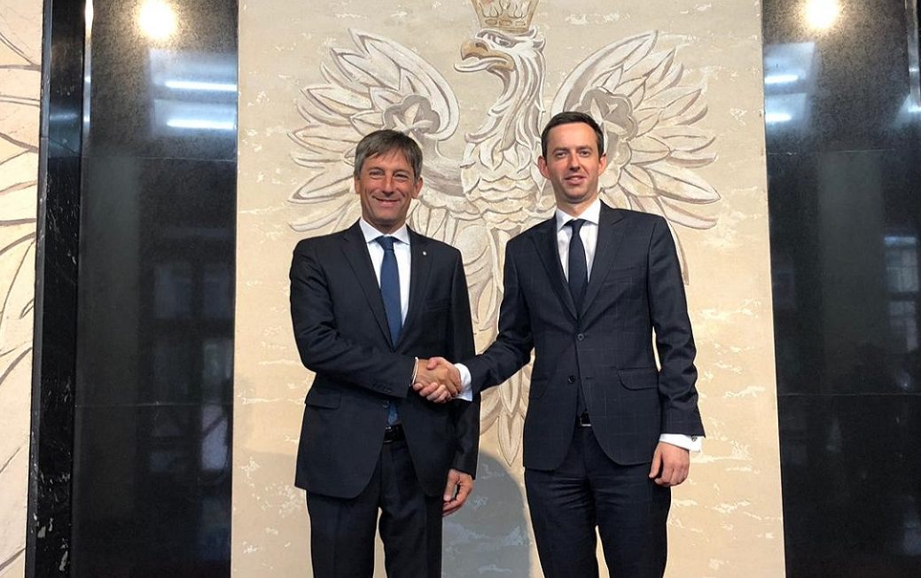 Export e Internazionalizzazione, vicepresidente F. Sala in Polonia, sala con il viceministro polacco alla Tecnologia e Attività imprenditoriali Marcin Ociepa.