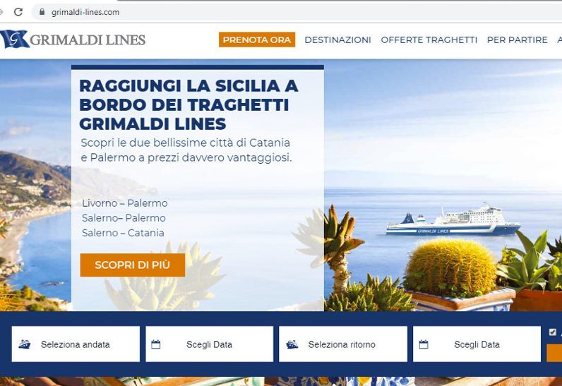 nuovo sito per Grimaldi Lines