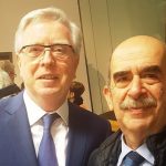 Corridoio Scan-Med: l'assessore Russo a Bruxelles, nella foto Pat Cox e il professor russo