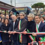 Metromare, da Rimini e Riccione, il taglio edel nasrtro, il giorno dell'inaugurazione