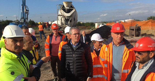 Raddoppio ferroviario Palermo Catania. la visita dell'assessore Falcone al cantiere Rfi