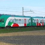 Bologna-Portomaggiore riaperta al traffico ferroviario, una immagine di un treno sulla linea interessata