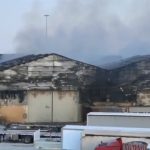 incendio nel porto di Ancona