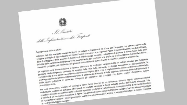 Inizio di una lettera